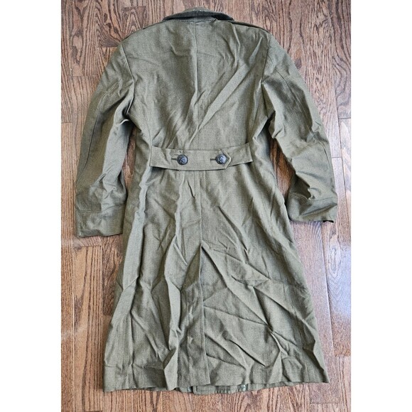 US Military Marine Corps Green Wool Uniform Overcoat Size 34s Goodstein Bros. - Picture 15 of 16